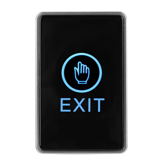 Interrupteur de déverrouillage de porte, panneau de capteur tactile pour systèmes de contrôle d'accès 12 V black