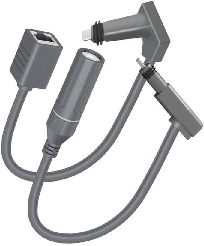 Allecto - RJ45-adapter - Mannelijk naar Vrouwelijk - Waterdichte