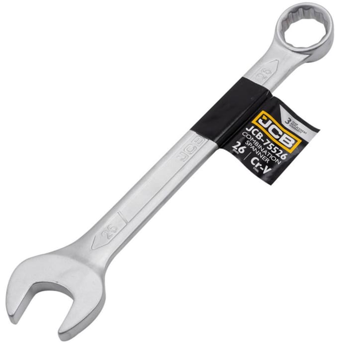 JCB JCB-75526 - Ringsteeksleutel - 26mm - Satijn Afwerking - Chroom-vanadiumstaal