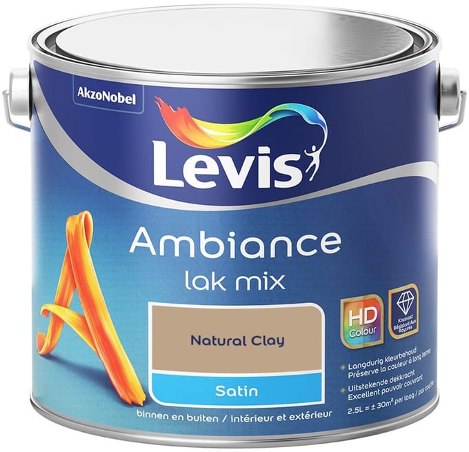 Levis - Ambiance Lak Satin Mix - Natural Clay - Mengverf - 2,5 L