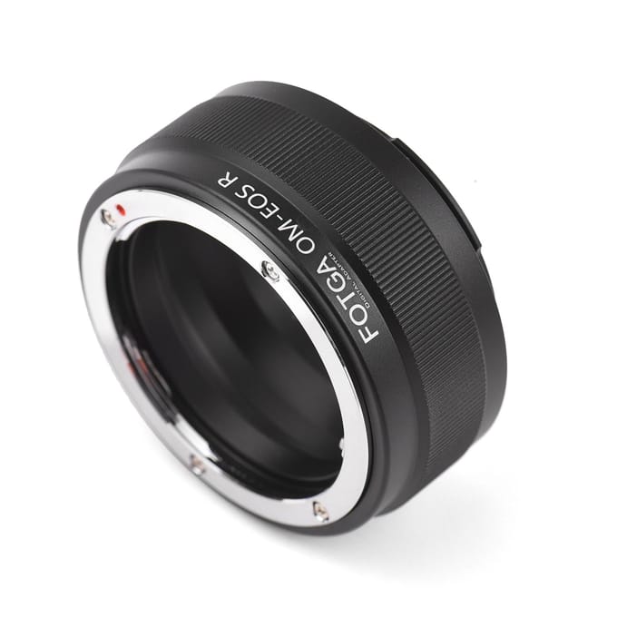 FOTGA Hoge Precisie Handmatige Lens Mount Adapter Ring Aluminiumlegering voor Olympus OM-Mount Lens naar voor zwart