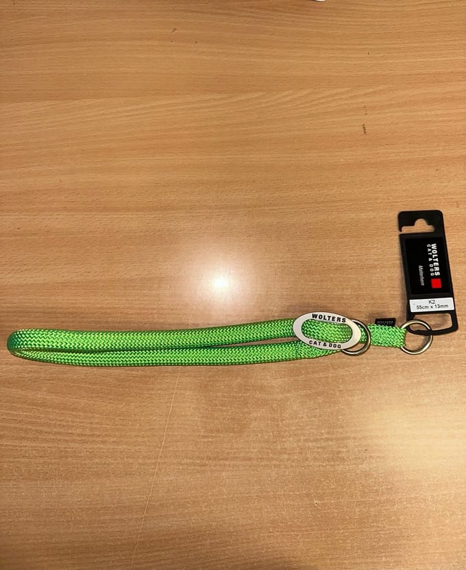 Wolters k2 slip halsband nylon 55cm x 13mm neon groen