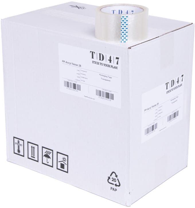 TD47 Verpakkingstape Noise 50mm x 66m Transparant (Doos 36 rollen)
