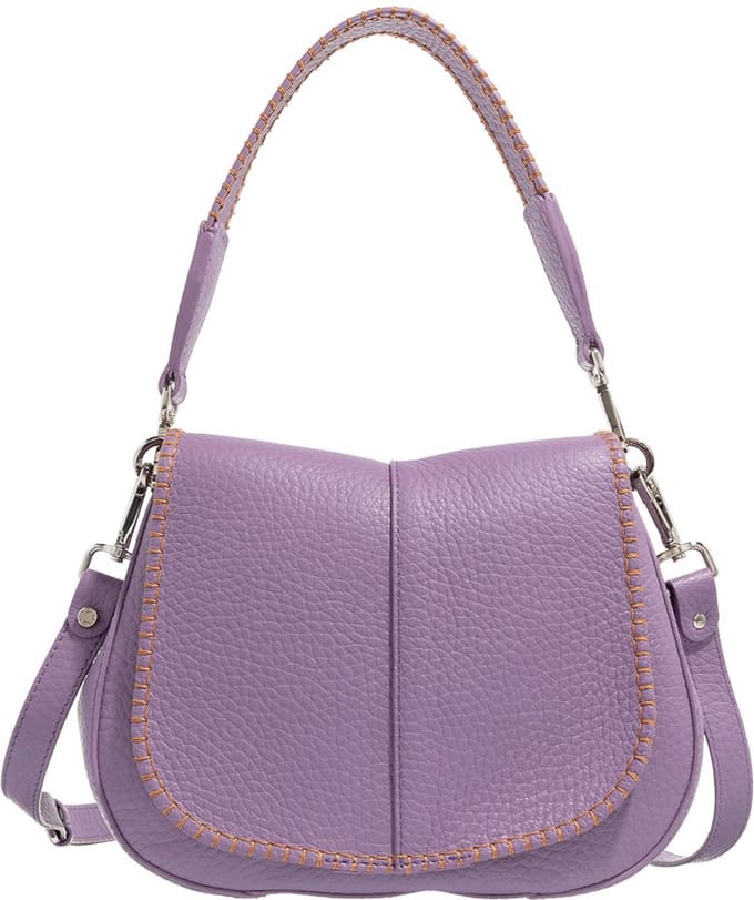 GIANNI CHIARINI Schoudertas Helena Round Saddle Bag Glicine Paars