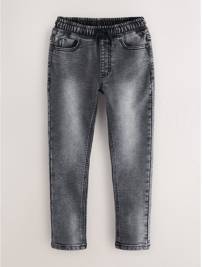 Next - Jongens - Jeans met elastische taille en strakke pasvorm - Grijs