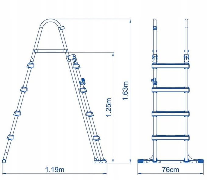 Bestway Zwembadladder 4 treden Flowclear 122 cm 58331