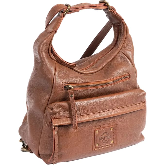 Natuurlijke leren schoudertas vrouw Matties Bags