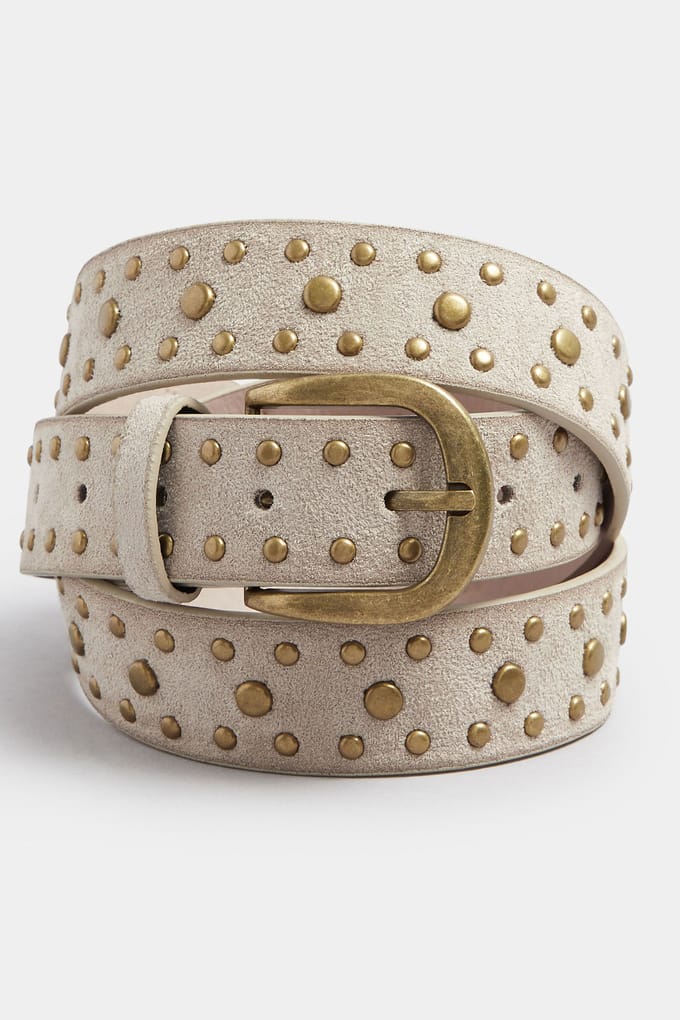 Yours Bruine Riem Van Imitatiesuède Met Studssize 42-44