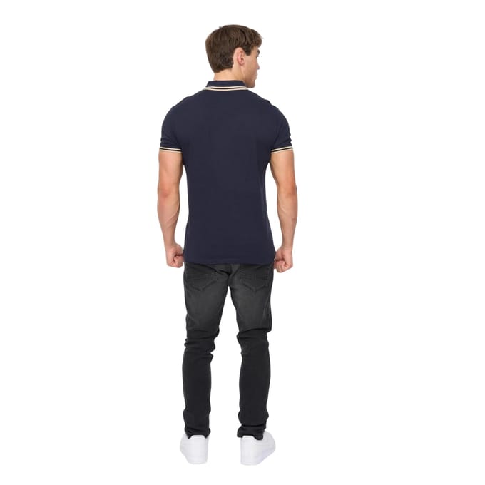 Crosshatch Mannen Mackerby Polo Shirt (Marineblauw)