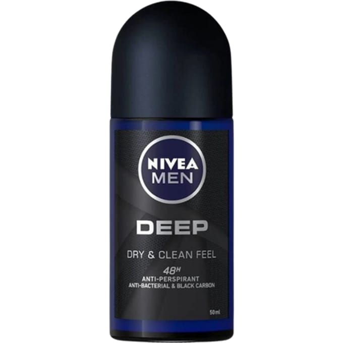 Nivea Men Deep Dry & Clean Feel Anti-Perspirant Roll-On – 50 ml