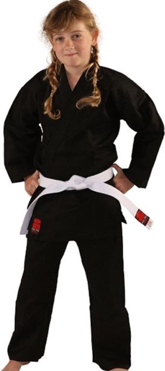 Karatepak Kensu Zwart Karate Gi met witte band Essimo