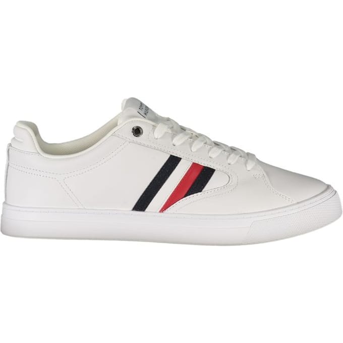 Tommy Hilfiger Bianco Leren Sneakers voor Heren