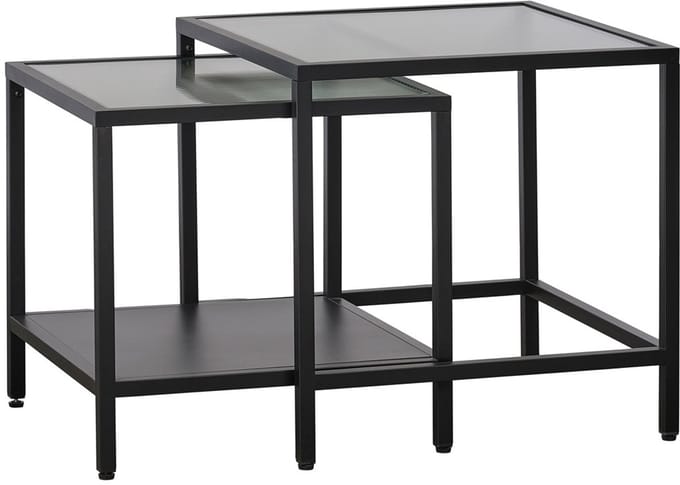 Bijzettafel set - Metaal Zwart - 12kg - Bronco
