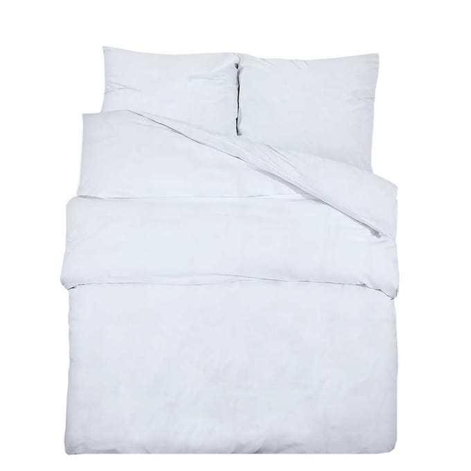 vidaXL - Dekbedovertrekset - lichtgewicht - 200x200 - cm - microvezel - wit
