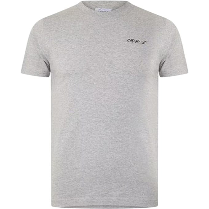 Off White Heren Windy Pijl T-Shirt (Grijs/Zwart)
