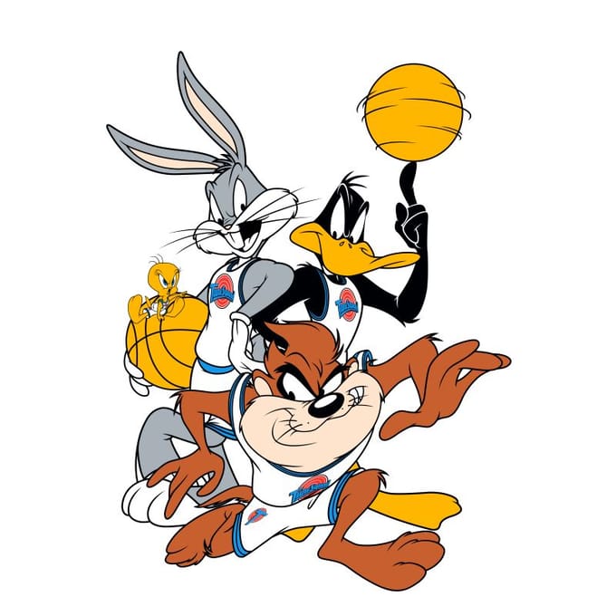 Space Jam Group Shot Men's T-Shirt - White - M
