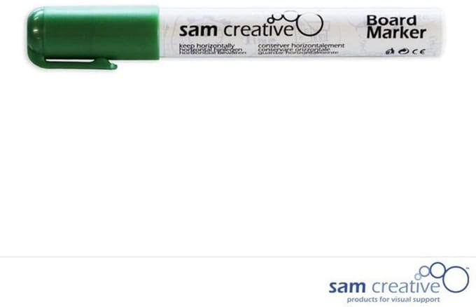 Sam Creative Whiteboard Glassboard Stiften - Metallic - Ronde punt - Groen - 1 stuks