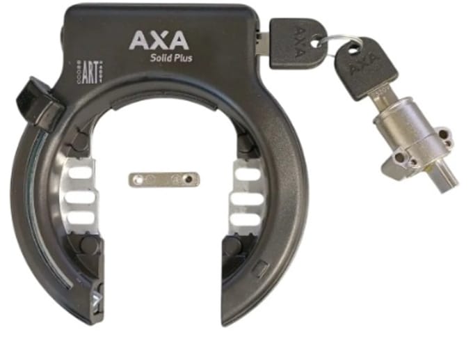 Axa ringslot Solid Plus ART2 + Bosch powertube 3 accu slot - Zwart