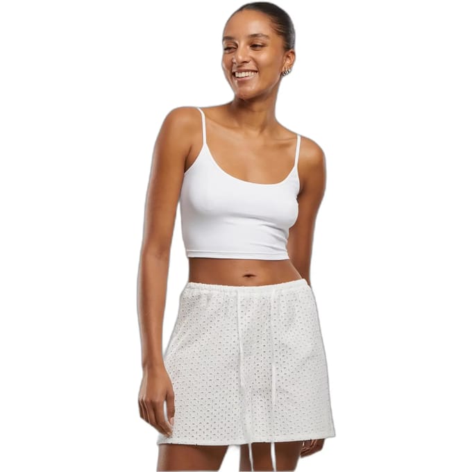 Urban Classics - Basic Low Back Neckline Mouwloze top - 3XL - Wit