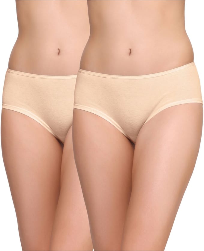 Bellivalini Dames Slip Onderbroek – Katoen – Beige (2Pack) – XXL – BLV-DA-36-2P