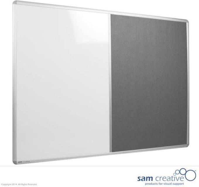 Whiteboard Prikbord Combi board 100x150 cm | Whiteboard-Prikbord combinatie | Sam Creative whiteboard