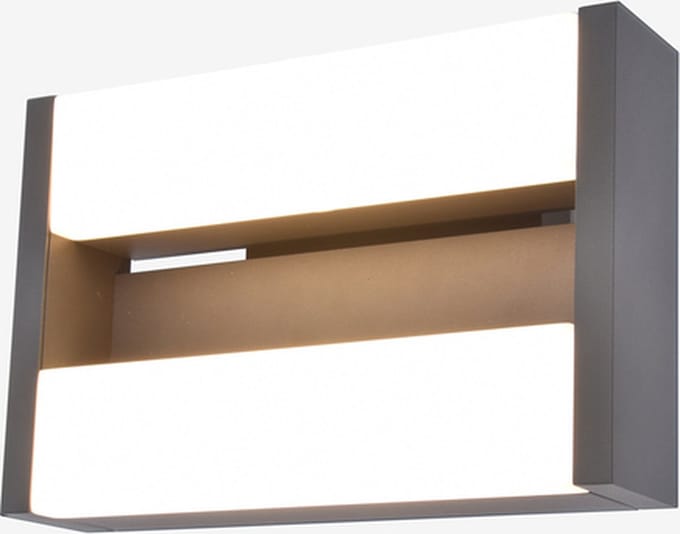 LUTEC Conroy Tweelichts Wandlamp voor buiten - LED - 3000K - Donkergrijs