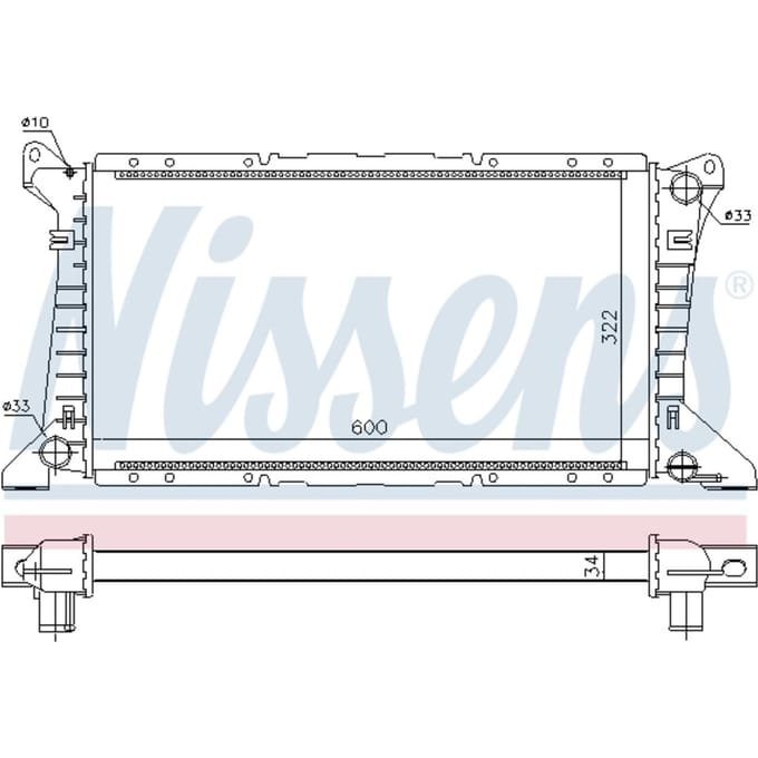 Radiator, motorkoeling NISSENS 62049