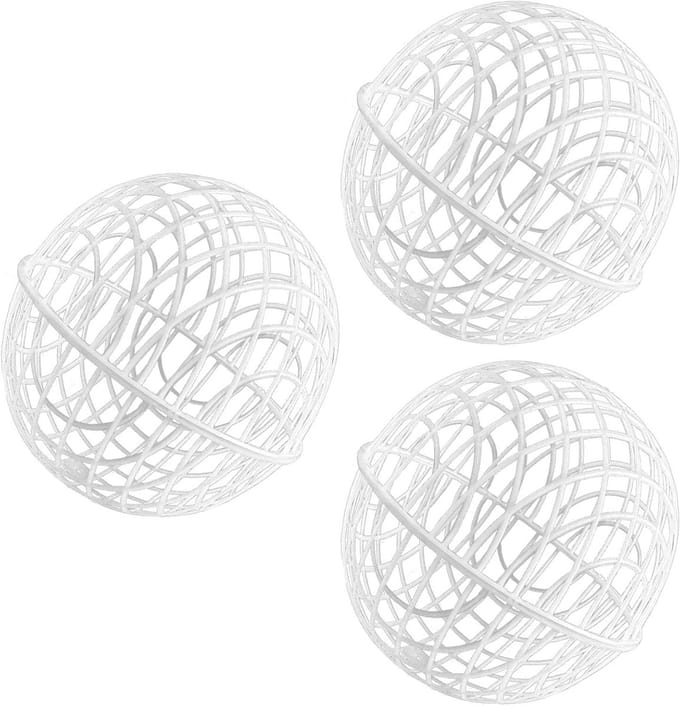 Kippenloopballen - Vogelkooi buiten - Vrijloop stimuleren - Onderhoudsvriendelijk ontwerp - 3 stuks 20 cm - Wit