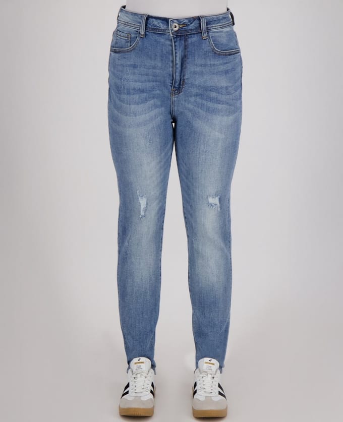 Je m'appelle Dames Broek Regular fit Met stretch - Blauw - Maat XS
