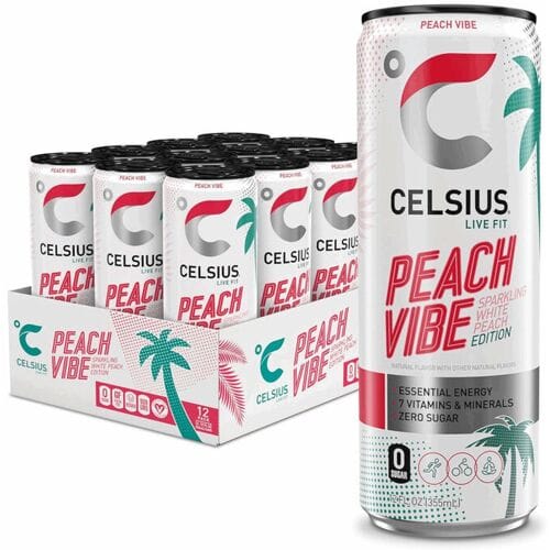 Celsius Sparkling Peach Vibe - 12 x 250 ml