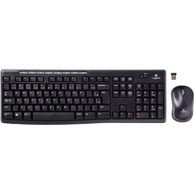 Logitech MK270 Wireless Combo - keyboard and mouse set - US International / Dutch (Qwerty) - Keyboard and mouse set - Universal - Zwart
