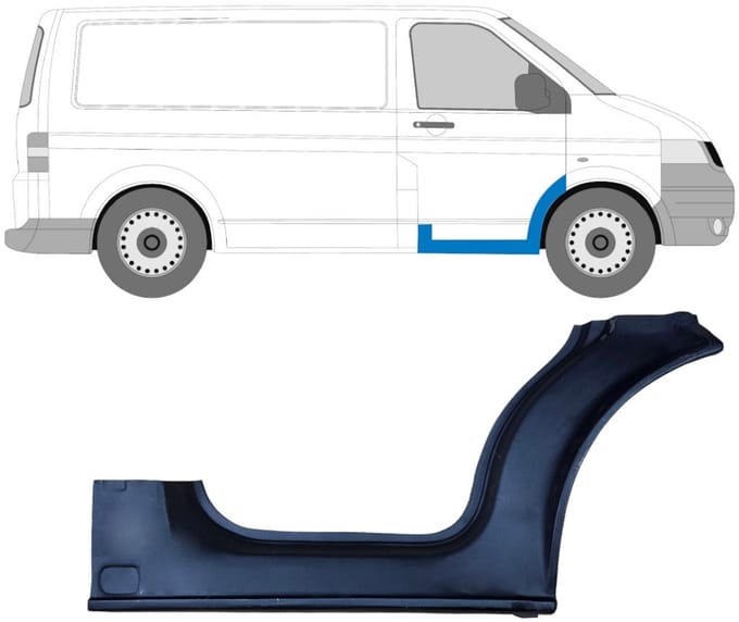Reparatie dorpel voorste deuren voor Volkswagen Transporter T5 2003-2015