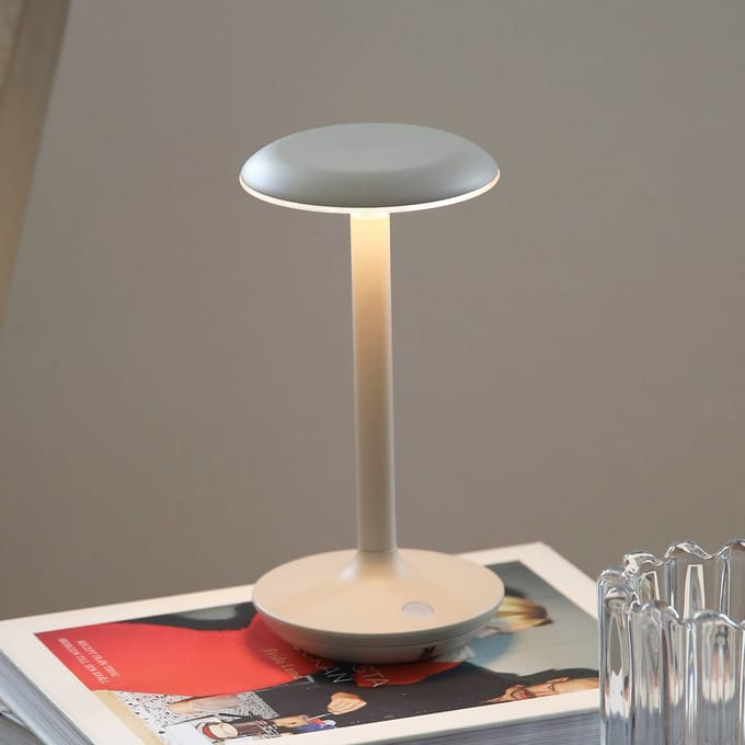 Markslöjd LED tafellamp Petit, greige, aluminium, IP44