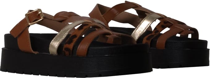 Platte sandalen met bandjes van Joalice Paris