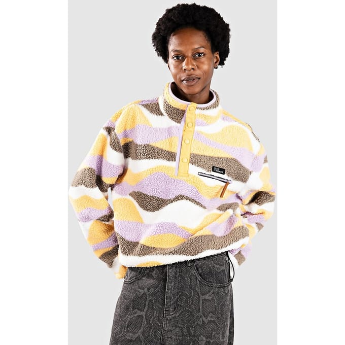 Blue Tomato Wavy Polar Teddy Half-Zip Fleece Trui roze