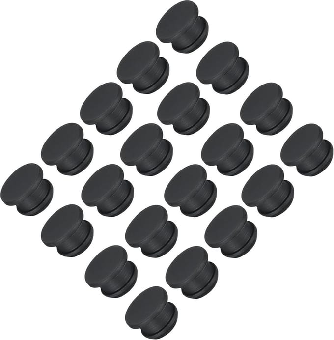 30x Siliconen Vulpluggen Rond 12mm - Rubber Afdekdoppen voor Panelen en Waterdichte Afdichting