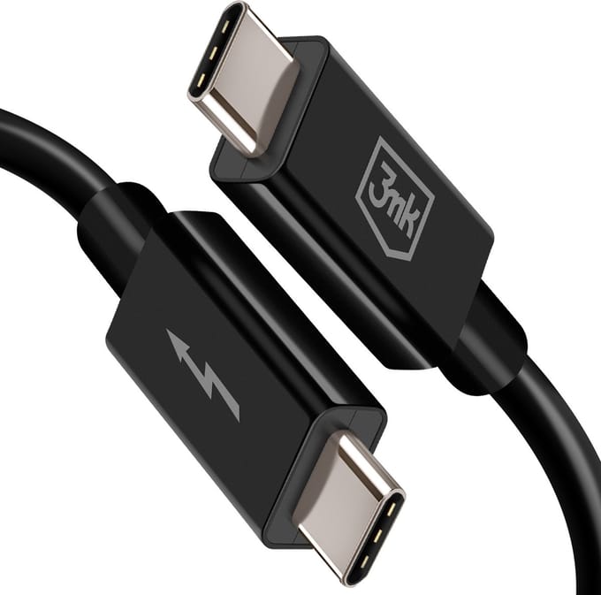 3mk, USB-kabel 240w snel opladen - 8K 60Hz 1m, Zwart