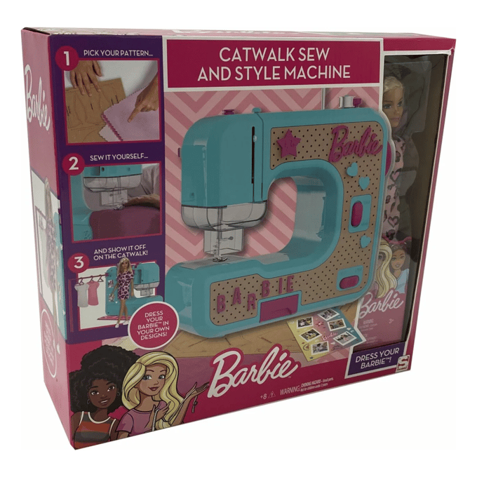 Barbie naaimachine met pop