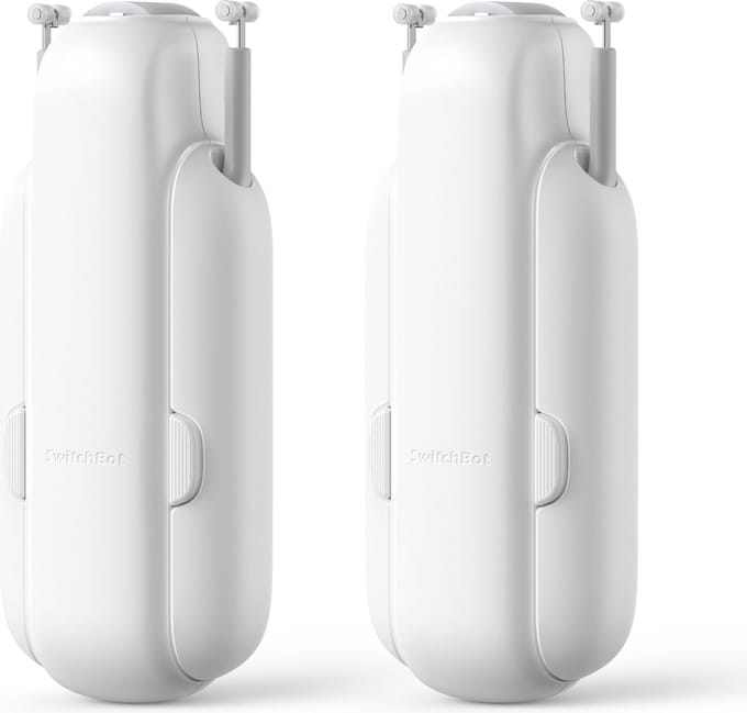SwitchBot Curtain DUO - U-Rail Versie 3 (2023) - Wit - Smart home gordijnmotor - Smart Gordijn - Automatisch gordijn - 2-Pack