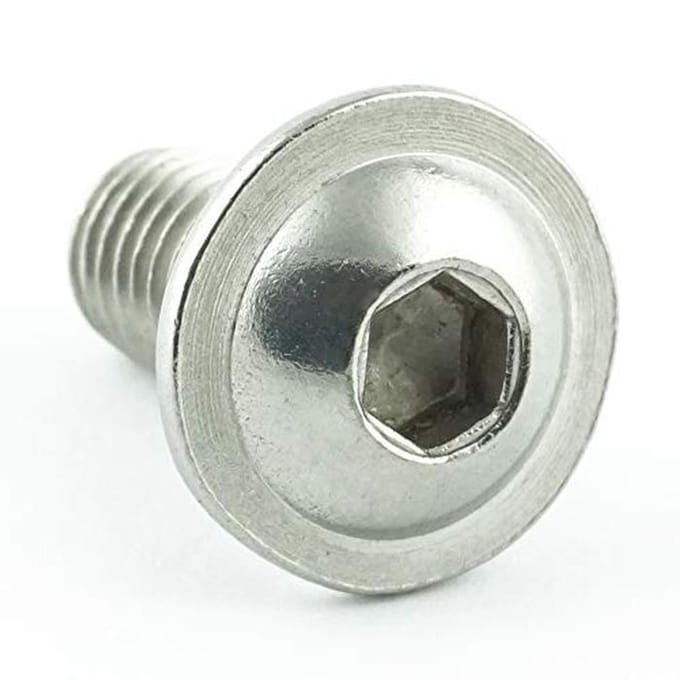 Lenskop schroeven M8 met binnenzeskant en flens - RVS A2/V2A - 2 stuks