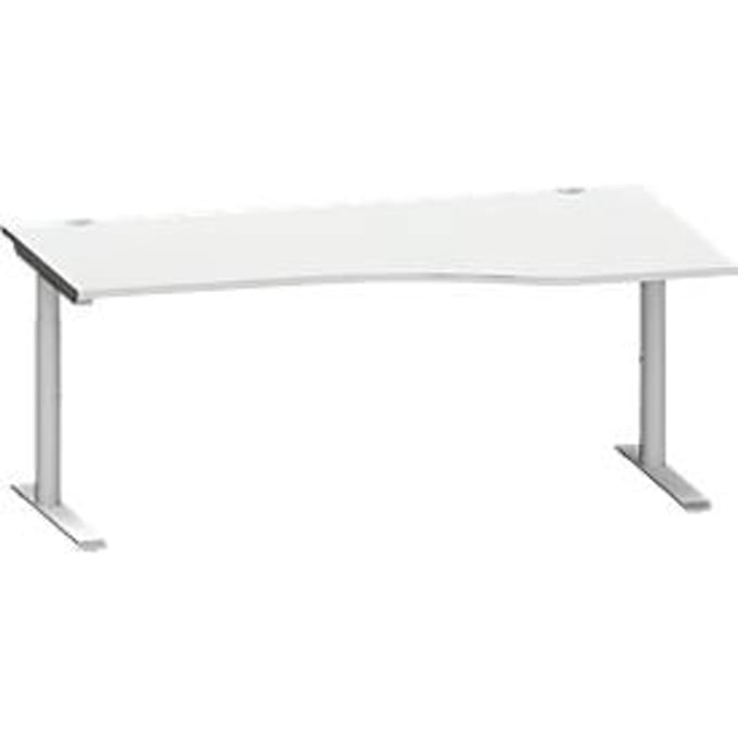 Schäfer Shop Genius bureau MODENA FLEX, aanbouw rechts, lichtgrijs