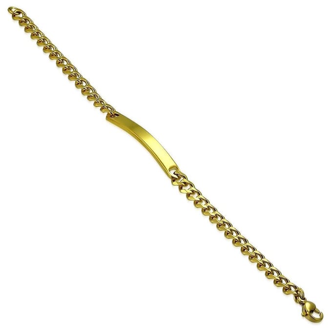 Amanto Armband Eva - 316L Staal - Naamplaatje - Graveer - 5mm - 18cm