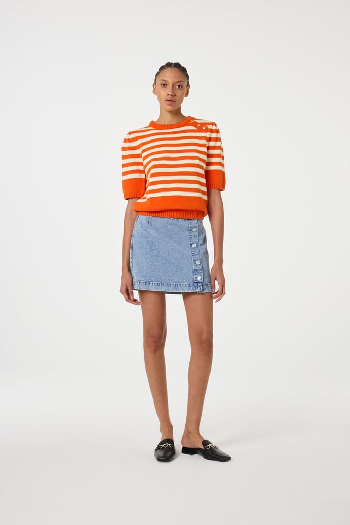 Fabienne Chapot Stine Pullover Tangerine Maat: S | Sweaters Outlet | Dames | Oranje