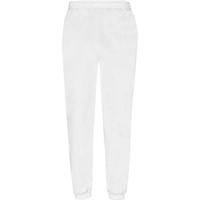 Fruit of the Loom Heren klassieke joggingbroek met elastische zoom (Wit)