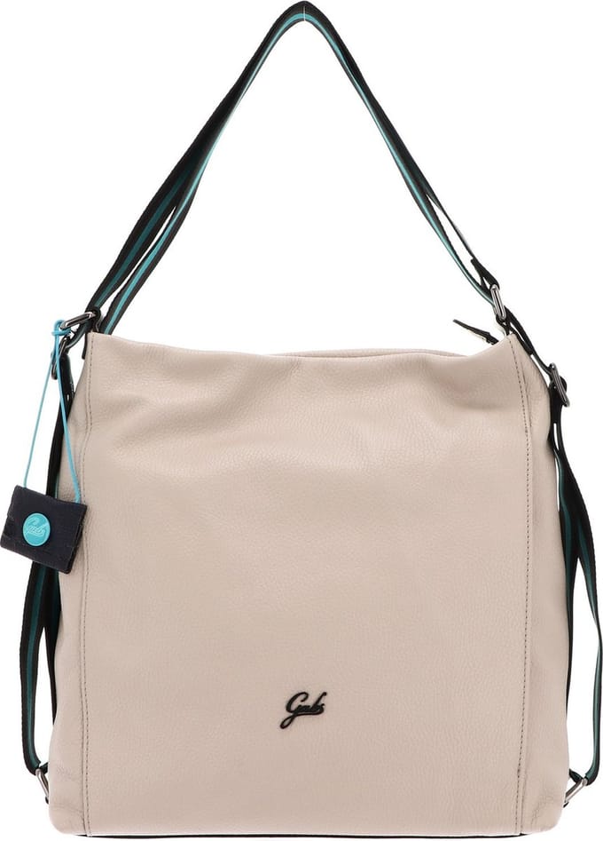 Gabs Leren Schoudertas Rugzak Aissa TG Bull Black Shoulder Bag Seashell Crème