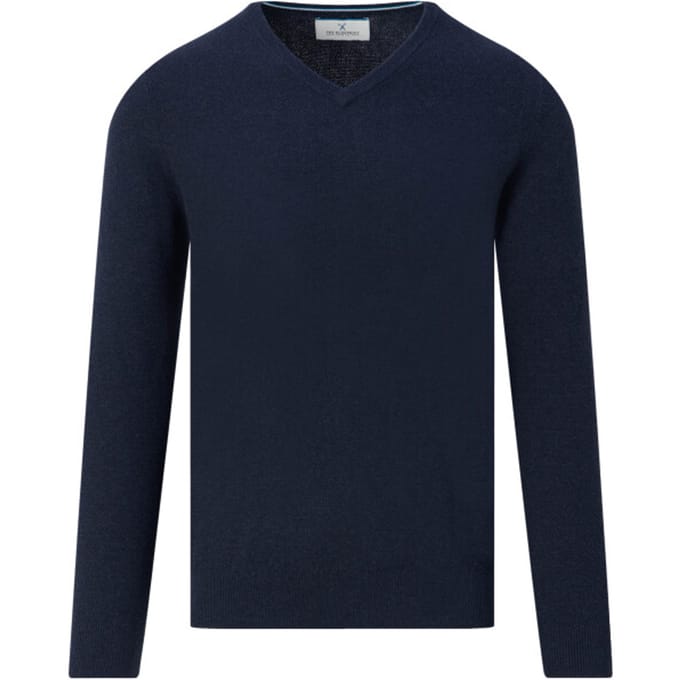 The BLUEPRINT Premium Trui V-hals Donkerblauw Heren