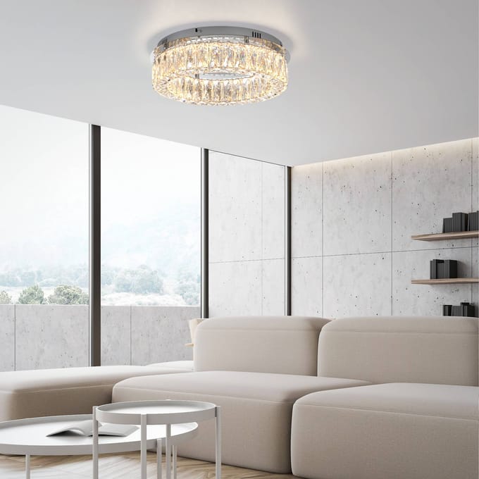 JUST LIGHT. GmbH JUST LIGHT. Kulunka plafondlamp, ijzer, kristalglas