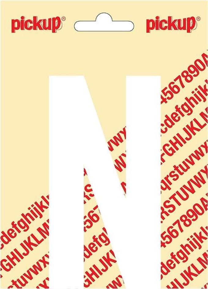 Pickup plakletter Nobel 120mm wit N - 31012120N