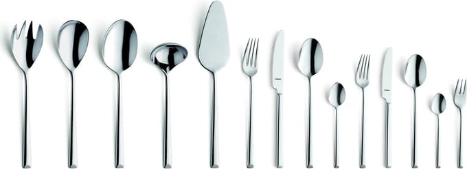 Amefa - METROPOLE - Bestekset - 60-delig - 6 personen - RVS hoogglans - Zilver
