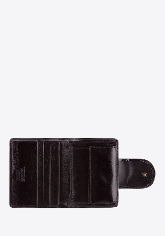 Wittchen - Portemonnee van Lakleer - Decoratieve Sluiting - Zwart